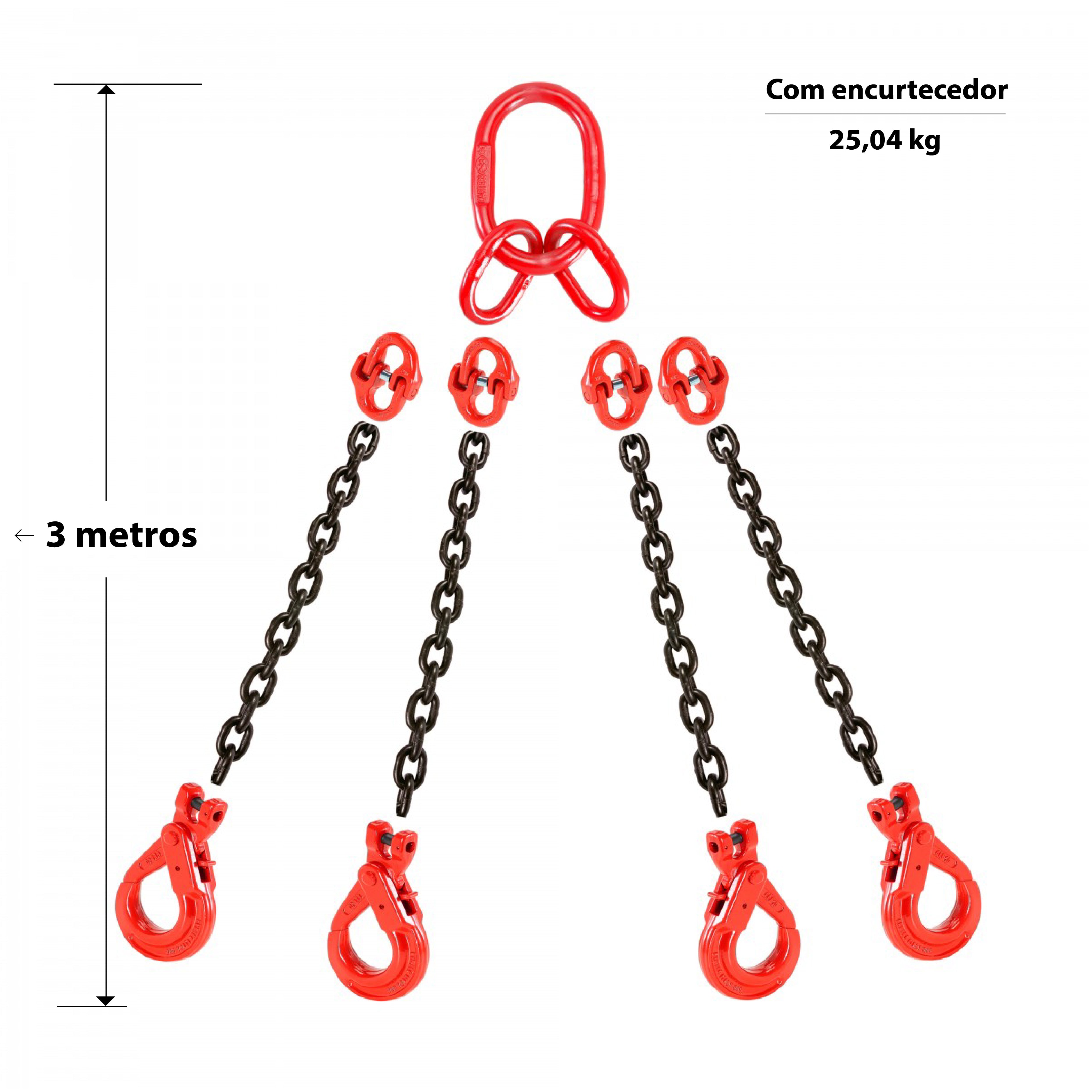 Linga de 4 Pernadas Ø8mm - 3000kg