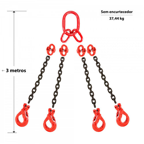 Linga de 4 Pernadas Ø10mm - 4750kg