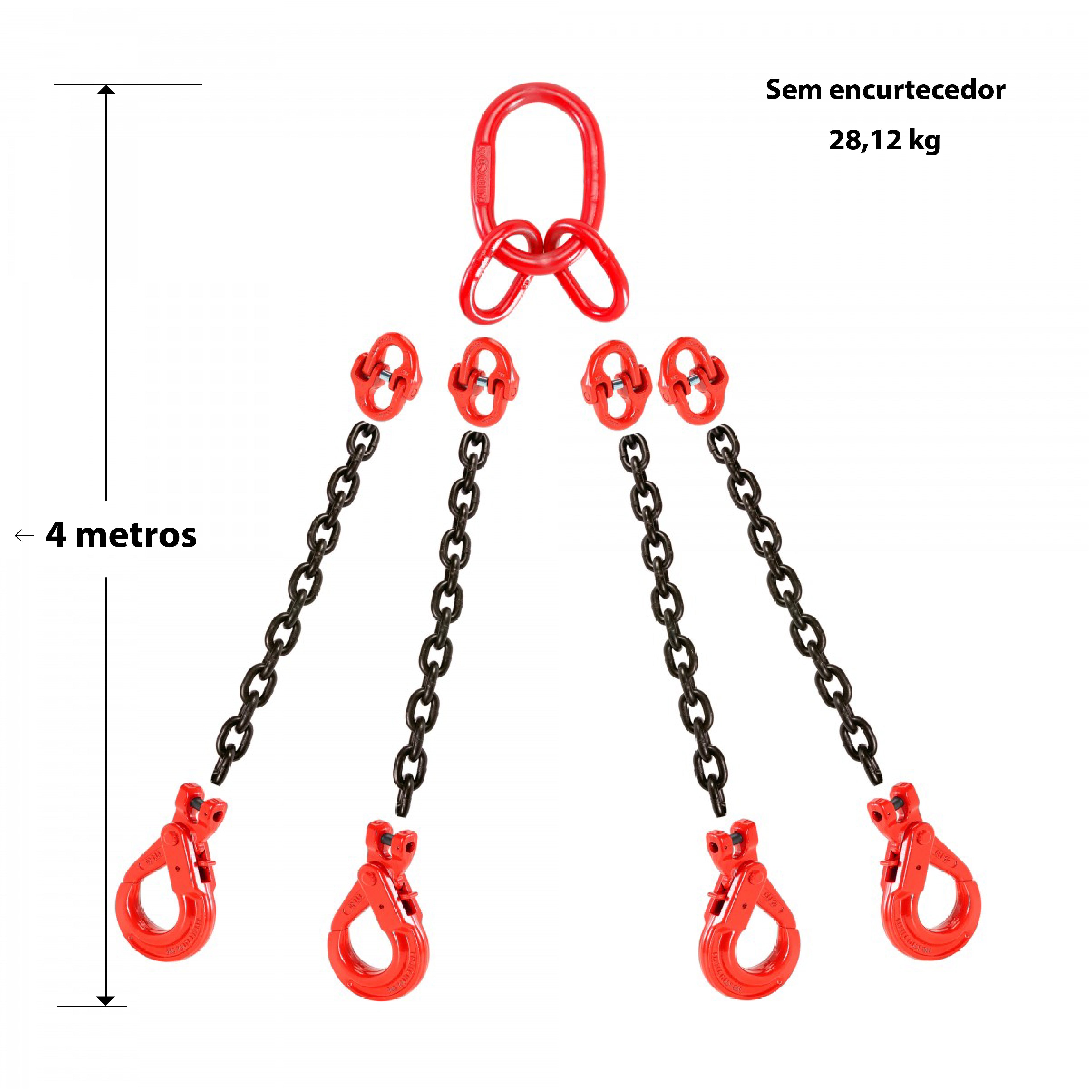 Linga de 4 Pernadas Ø8mm - 3000kg