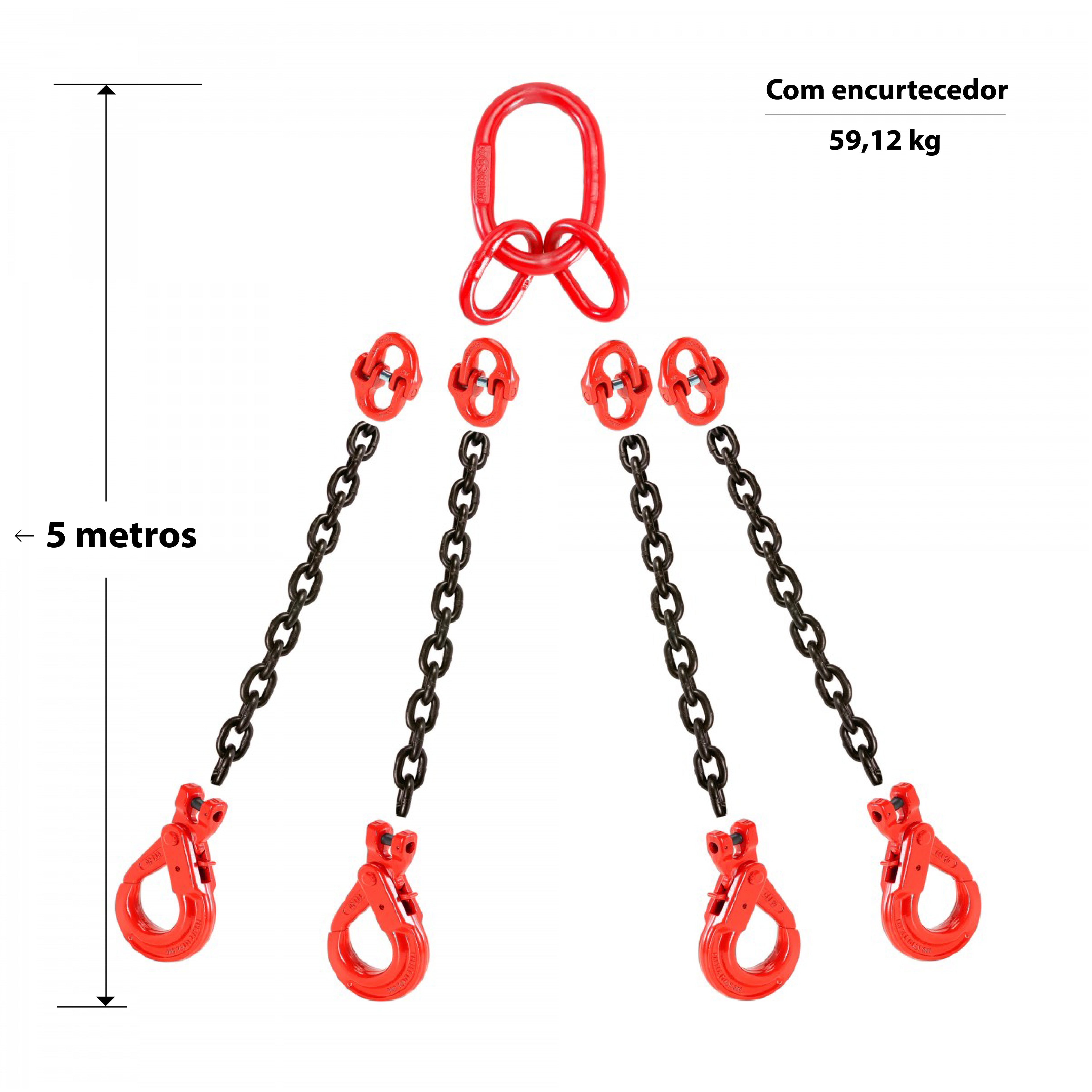 Linga de 4 Pernadas Ø10mm - 4750kg